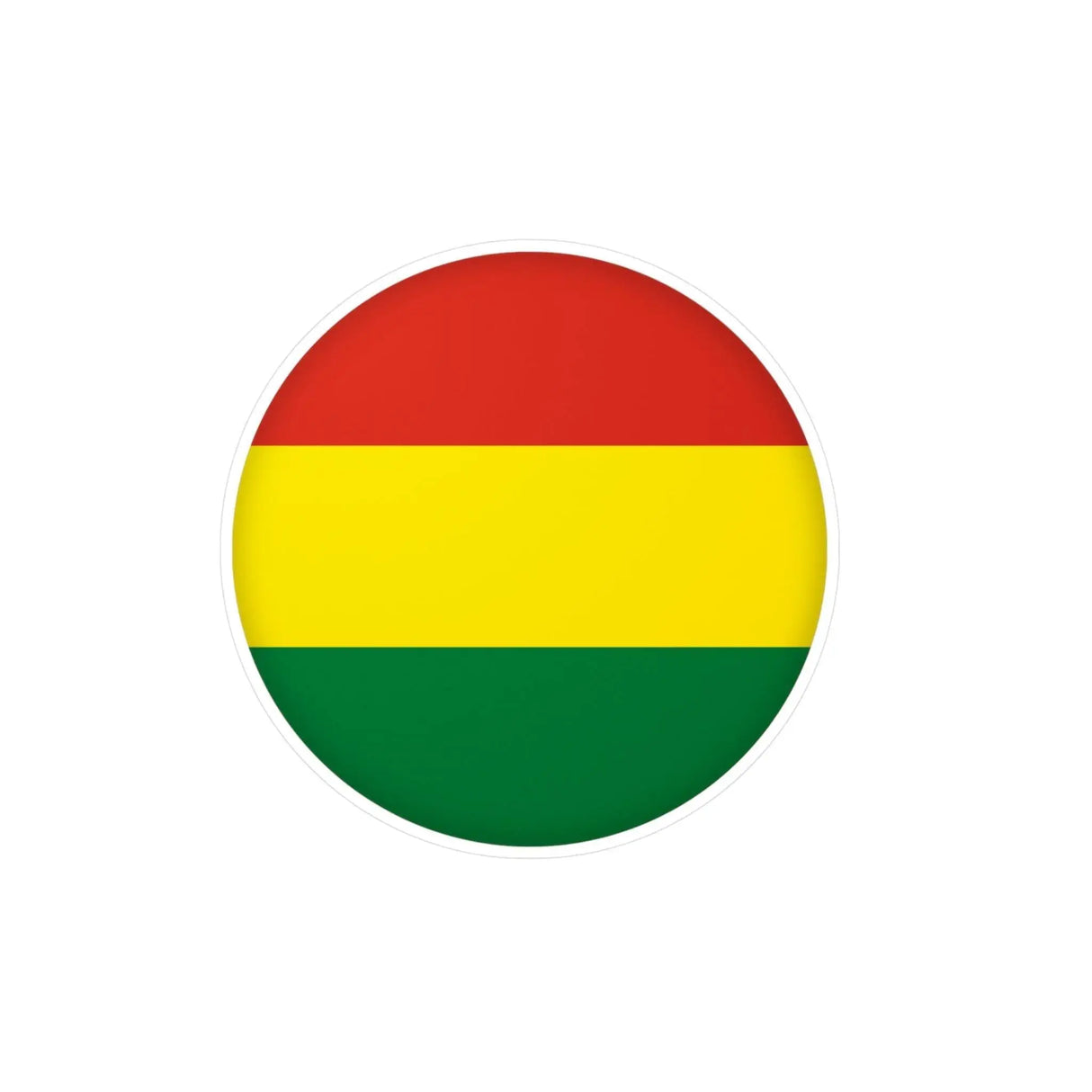 Autocollant rond drapeau bolivie en pvc résistant