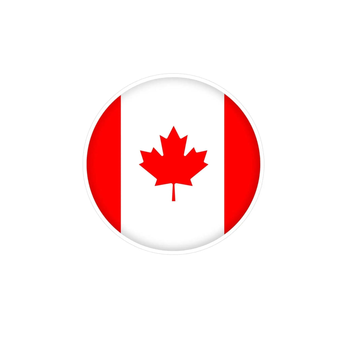 Autocollant rond drapeau canada pvc résistant décoratif
