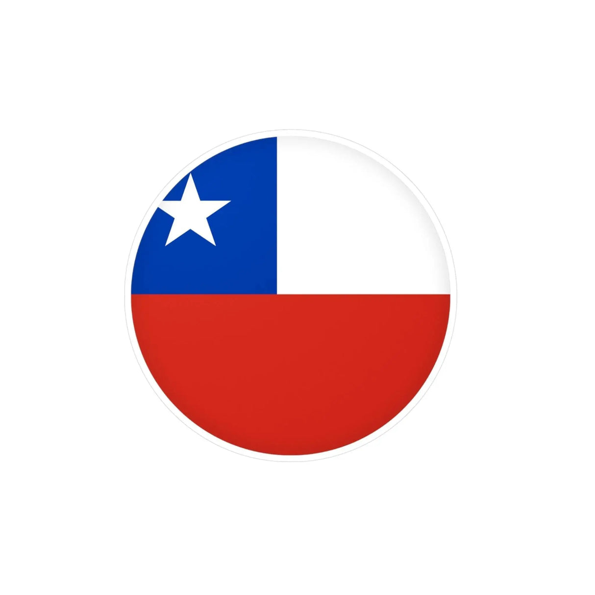 Autocollant rond drapeau chili pvc résistant décoratif