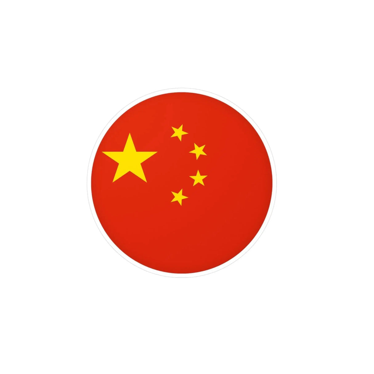 Autocollant rond drapeau chine en pvc résistant décoratif