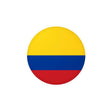 Autocollant rond drapeau colombie pvc résistant décoratif