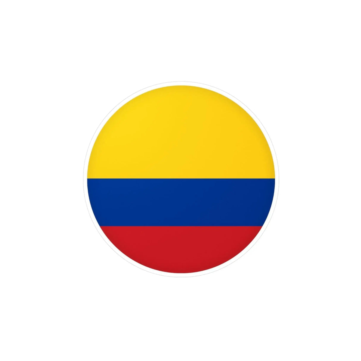 Autocollant rond drapeau colombie pvc résistant décoratif