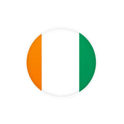 Autocollant rond drapeau côte d’ivoire pvc facile à poser