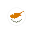 Cyprus Flag Round Sticker in Multiple Sizes - Pixelforma