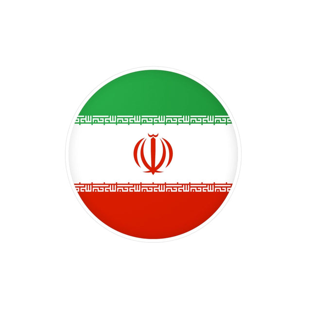 Autocollant rond Drapeau de l'Iran en plusieurs tailles - Pixelforma