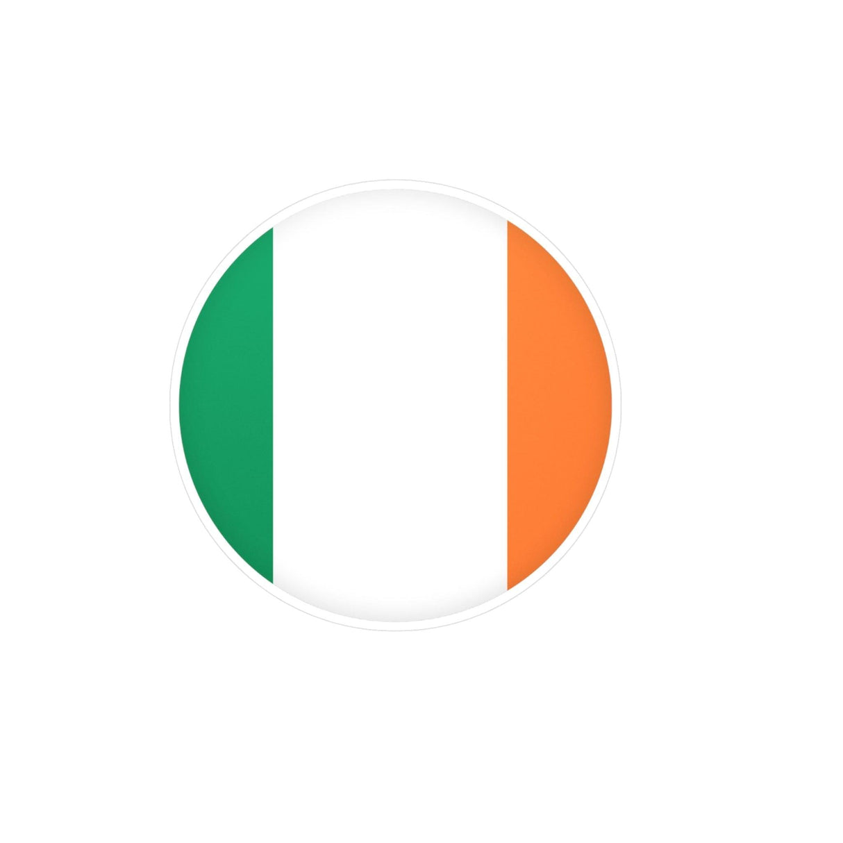 Autocollant rond Drapeau de l'Irlande en plusieurs tailles - Pixelforma