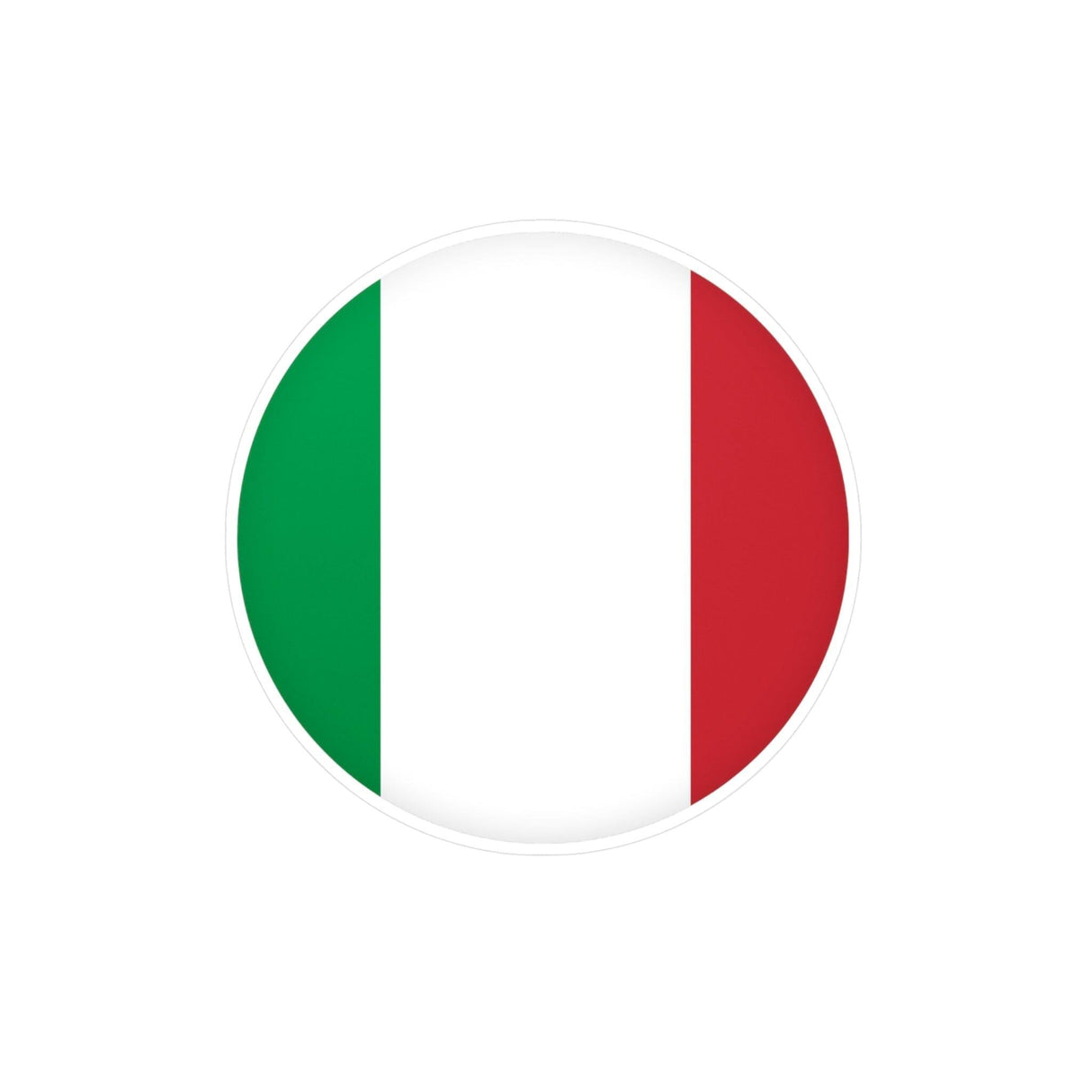 Autocollant rond Drapeau de l'Italie en plusieurs tailles - Pixelforma