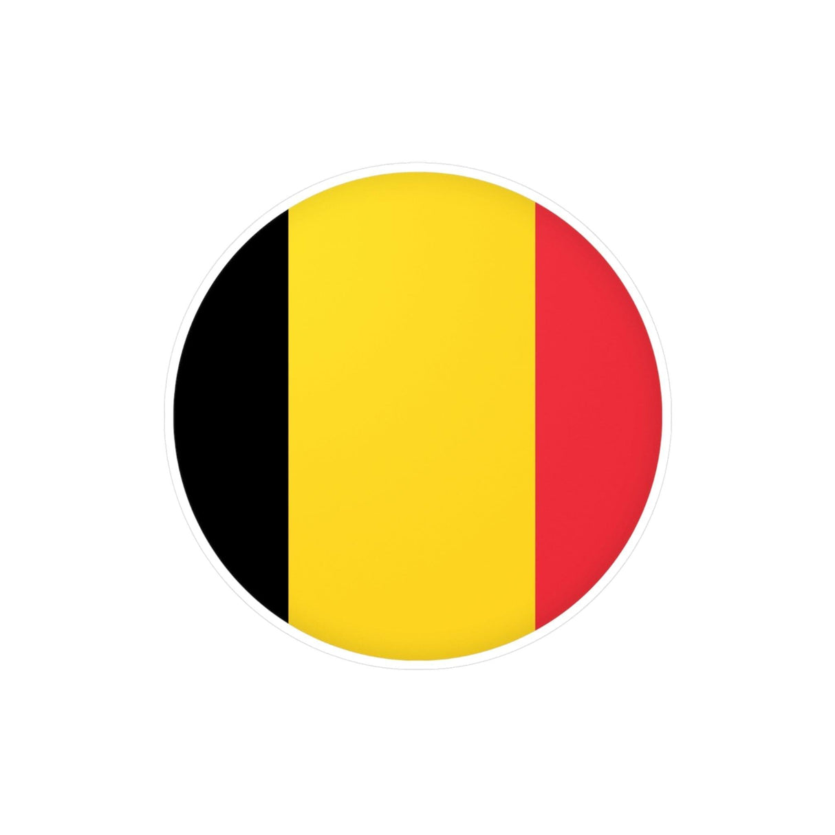 Autocollant rond Drapeau de la Belgique en plusieurs tailles - Pixelforma