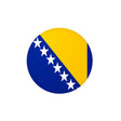 Flag of Bosnia and Herzegovina round sticker in several sizes - Pixelforma