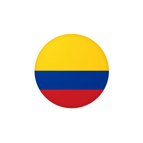 Colombia Flag Round Sticker in Multiple Sizes - Pixelforma