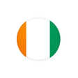 Ivory Coast Flag Round Sticker in Multiple Sizes - Pixelforma