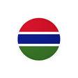 Gambia Flag Round Sticker in Multiple Sizes - Pixelforma