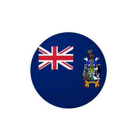 South Georgia and the South Sandwich Islands Flag Round Sticker in Multiple Sizes - Pixelforma