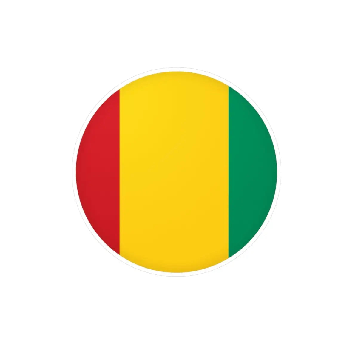 Autocollant rond Drapeau de la Guinée en plusieurs tailles - Pixelforma 