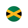 Jamaica Flag Round Sticker in Multiple Sizes - Pixelforma