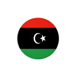 Libya Flag Round Sticker in Multiple Sizes - Pixelforma