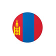 Flag of Mongolia round sticker in several sizes - Pixelforma