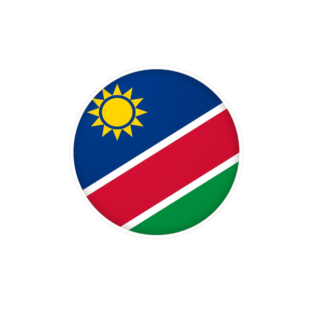 Namibia Flag Round Sticker in Multiple Sizes - Pixelforma