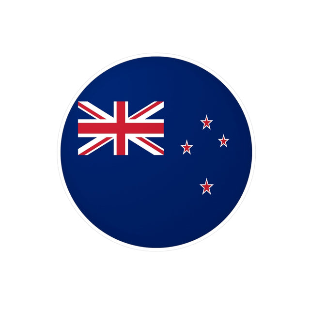New Zealand Flag Round Sticker in Multiple Sizes - Pixelforma