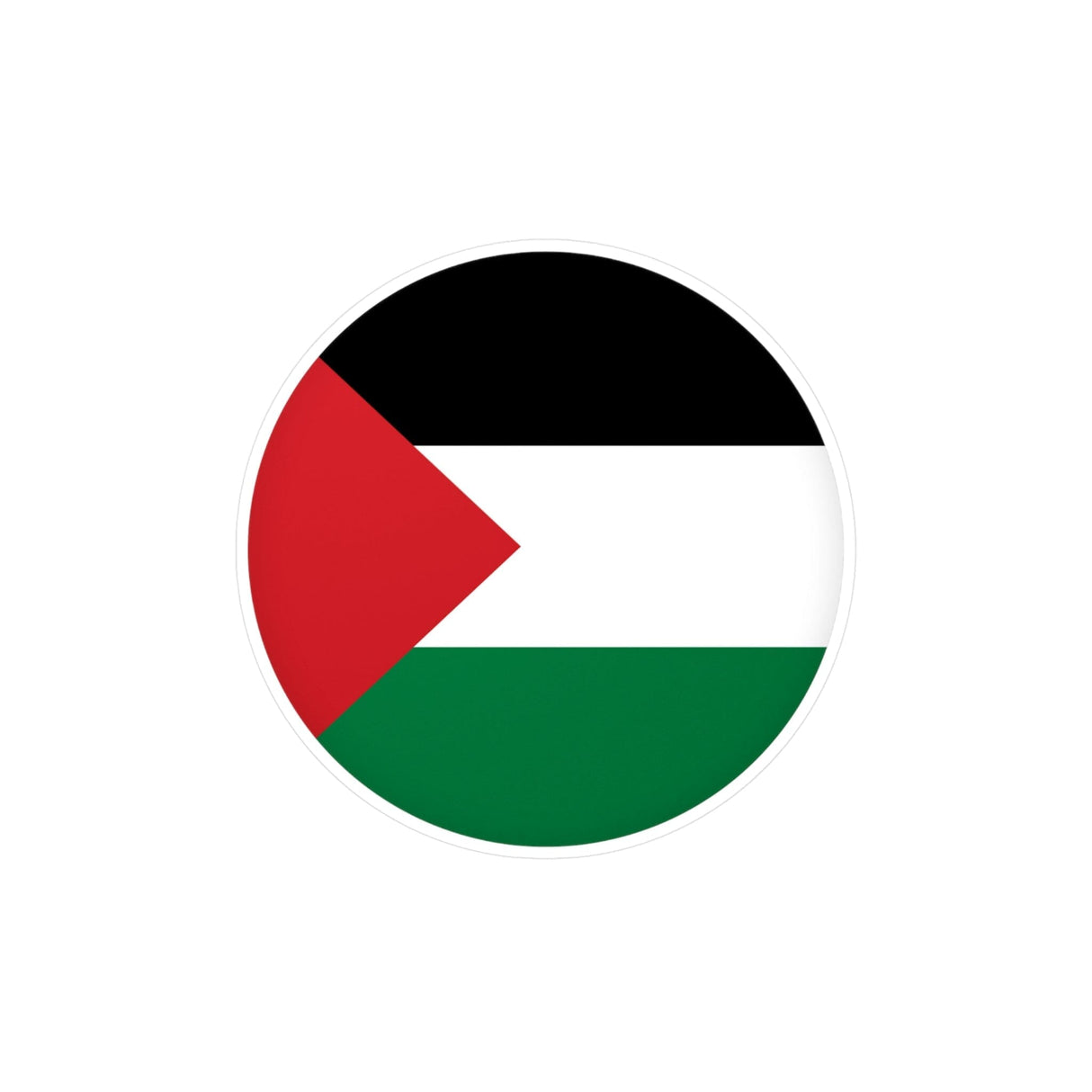 Flag of Palestine Round Sticker in Multiple Sizes - Pixelforma