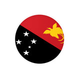 Papua New Guinea Flag Round Sticker in Multiple Sizes - Pixelforma