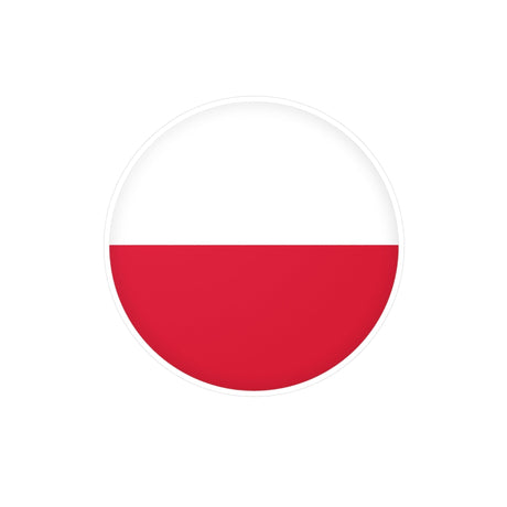 Flag of Poland round sticker in several sizes - Pixelforma