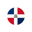Dominican Republic Flag Round Sticker in Multiple Sizes - Pixelforma
