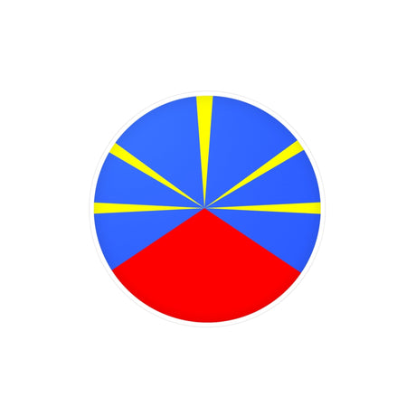 Reunion Island Flag Round Sticker in Multiple Sizes - Pixelforma