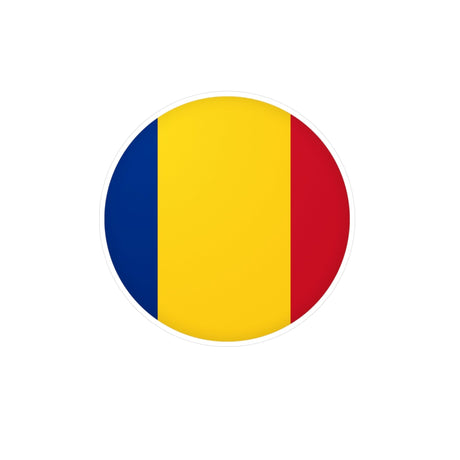 Romania Flag Round Sticker in Multiple Sizes - Pixelforma