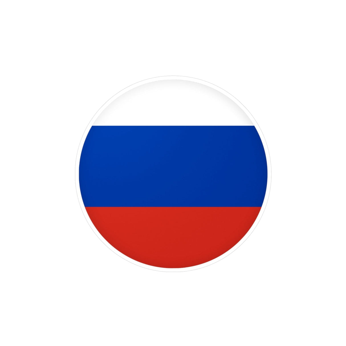 Round Sticker Flag of Russia in Multiple Sizes - Pixelforma