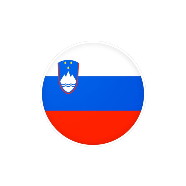 Flag of Slovenia round sticker in several sizes - Pixelforma
