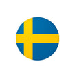Sweden Flag Round Sticker in Multiple Sizes - Pixelforma