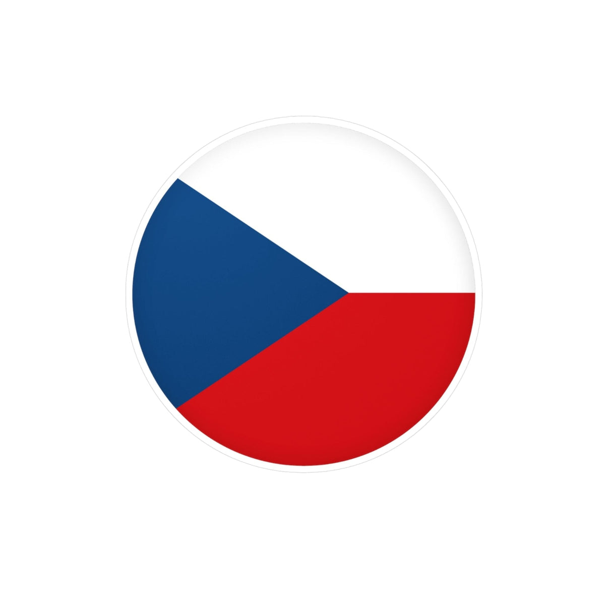 Flag of Czechia round sticker in several sizes - Pixelforma