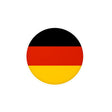 Round Germany Flag Sticker in Multiple Sizes - Pixelforma