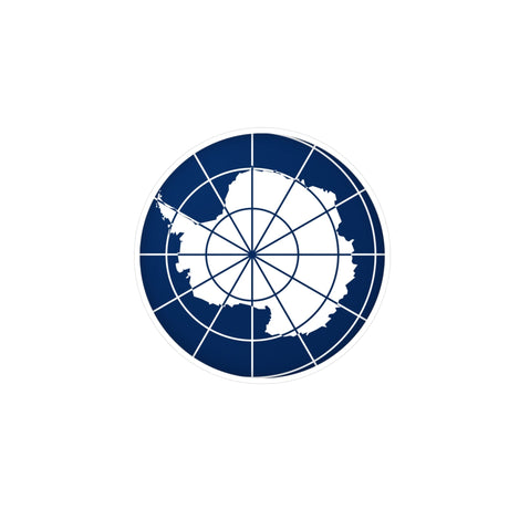 Round Flag of Antarctica Sticker in Multiple Sizes - Pixelforma