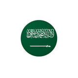 Saudi Arabia Flag Round Sticker in Multiple Sizes - Pixelforma