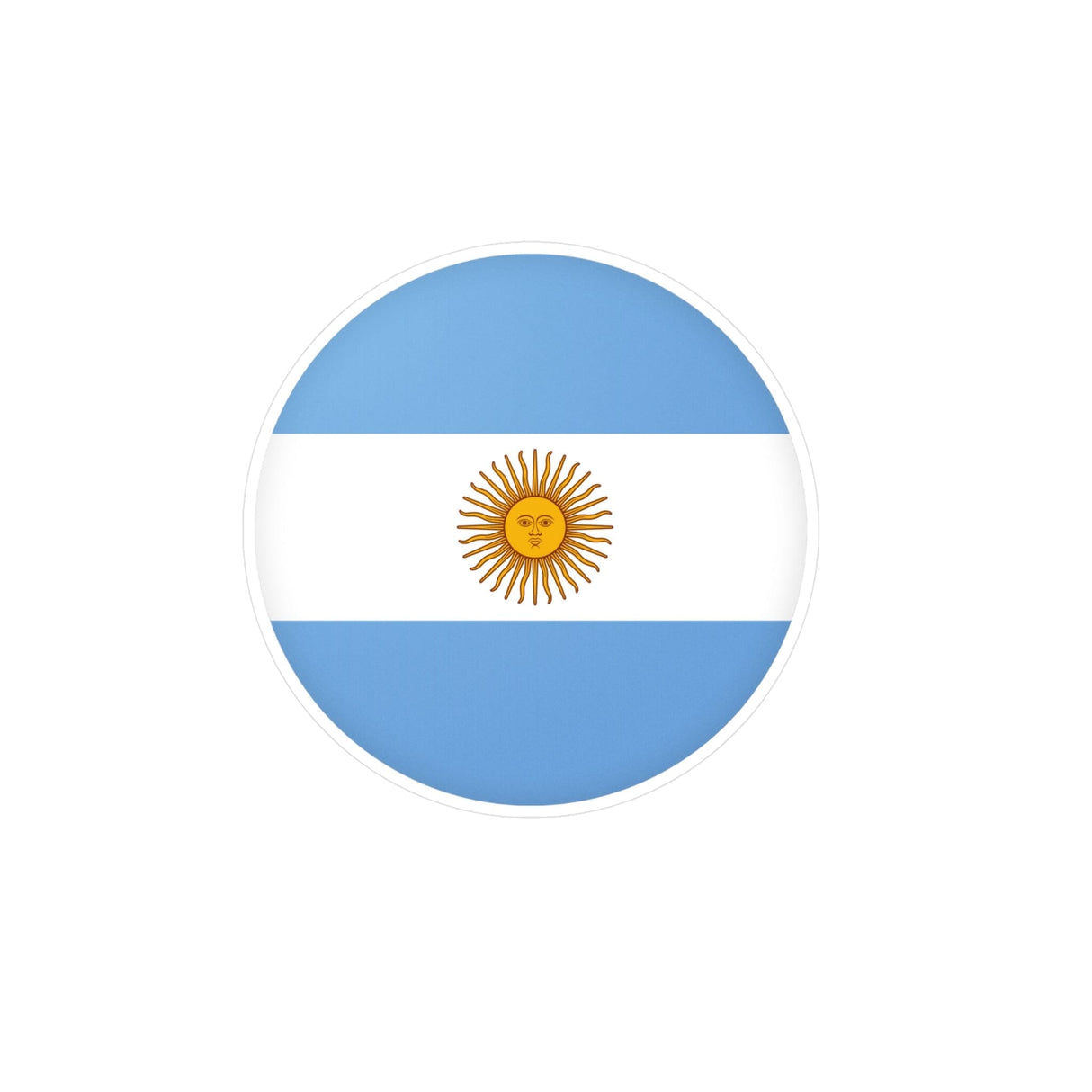 Argentina Flag Round Sticker in Multiple Sizes - Pixelforma