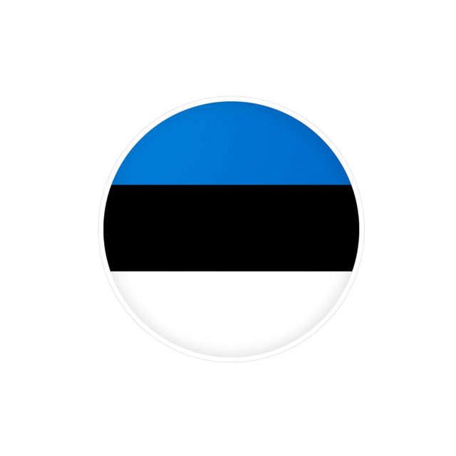 Estonia Flag Round Sticker in Multiple Sizes - Pixelforma