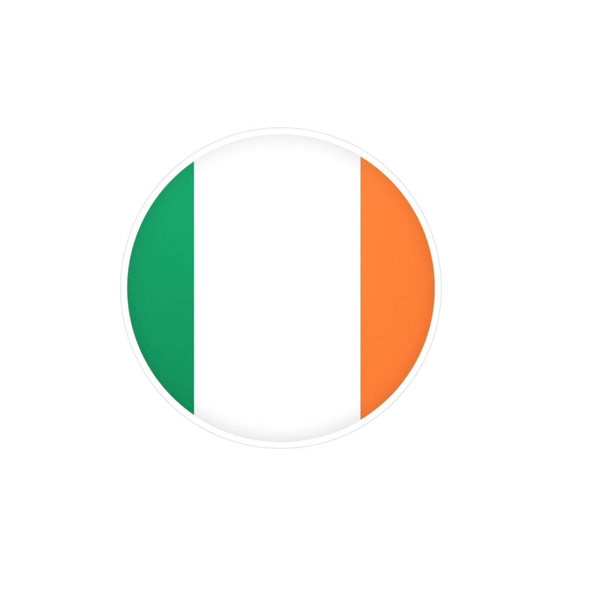 Ireland Flag Round Sticker in Multiple Sizes - Pixelforma