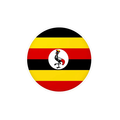 Autocollant rond Drapeau de l'Ouganda en plusieurs tailles - Pixelforma 