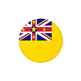 Niue Flag Round Sticker in Multiple Sizes - Pixelforma