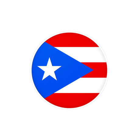 Puerto Rico Flag Round Sticker in Multiple Sizes - Pixelforma