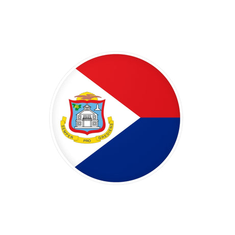 Flag of St. Maarten round sticker in several sizes - Pixelforma