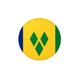 Autocollant rond Drapeau de Saint-Vincent-et-les-Grenadines en plusieurs tailles - Pixelforma