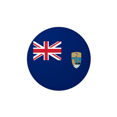 Flag of St. Helena, Ascension and Tristan da Cunha round sticker in several sizes - Pixelforma