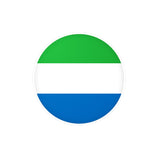 Sierra Leone Flag Round Sticker in Multiple Sizes - Pixelforma