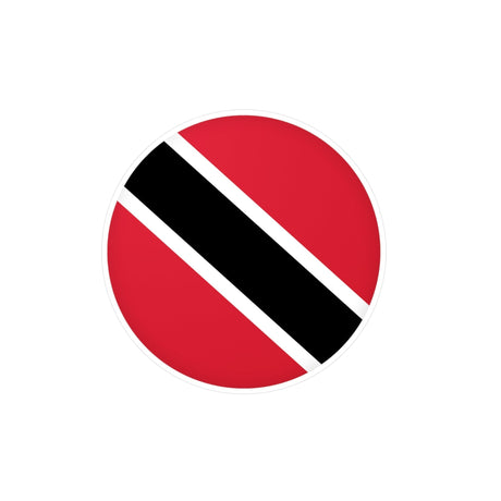 Trinidad and Tobago Flag Round Sticker in Multiple Sizes - Pixelforma