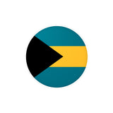 Round Bahamas Flag Sticker in Multiple Sizes - Pixelforma