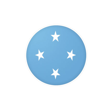 Flag of the Federated States of Micronesia Round Sticker in Multiple Sizes - Pixelforma