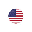 United States Flag Round Sticker in Multiple Sizes - Pixelforma